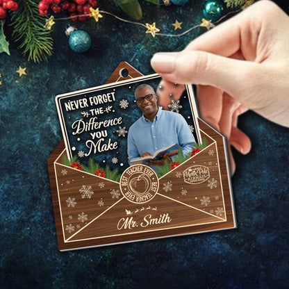 Never Forget The Difference You Make Acrylic Ornament