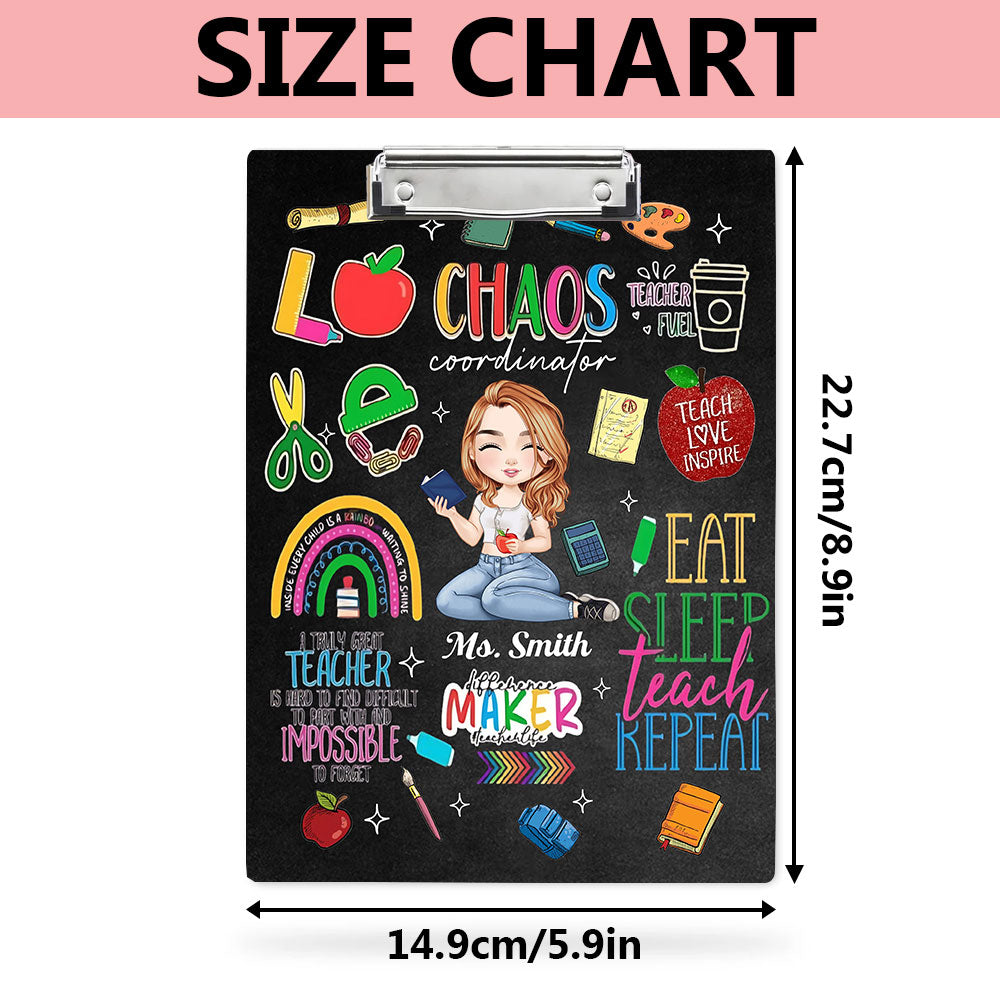 Teach Love Inspire Wood Clipboard With Clip