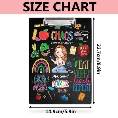 Teach Love Inspire Wood Clipboard With Clip