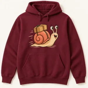 Snail Parcel Express – Funny Cartoon Unisex Hoodie