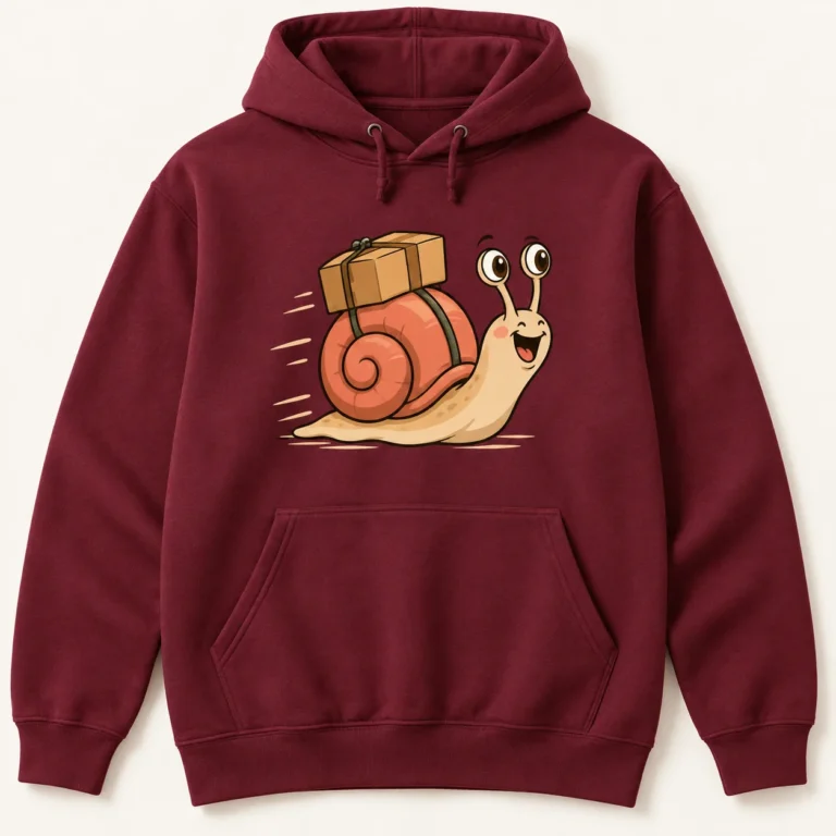 Snail Parcel Express – Funny Cartoon Unisex Hoodie
